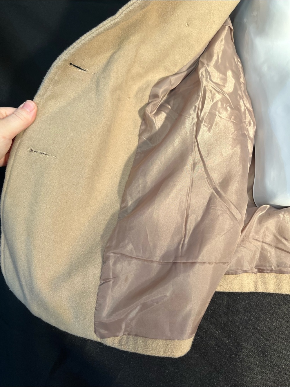 Forever 21 Light Beige Double Breasted Pea Coat - Picture 4 of 5